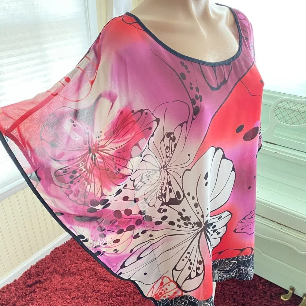 🌸 Beautiful Flowers Sleeve Swimsuit Cover-up/Top
